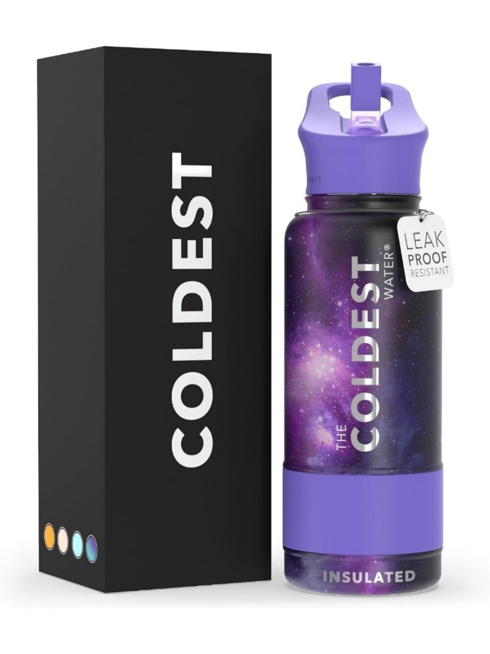 Insulated Water Bottle with Straw Lid - 32 oz Stainless Steel for Travel